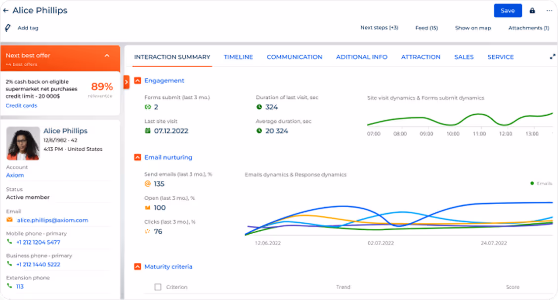 Creatio energy and utilities workflow dashboard example
