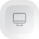 Rounded square gray icon with a minimal computer monitor symbol in the center.