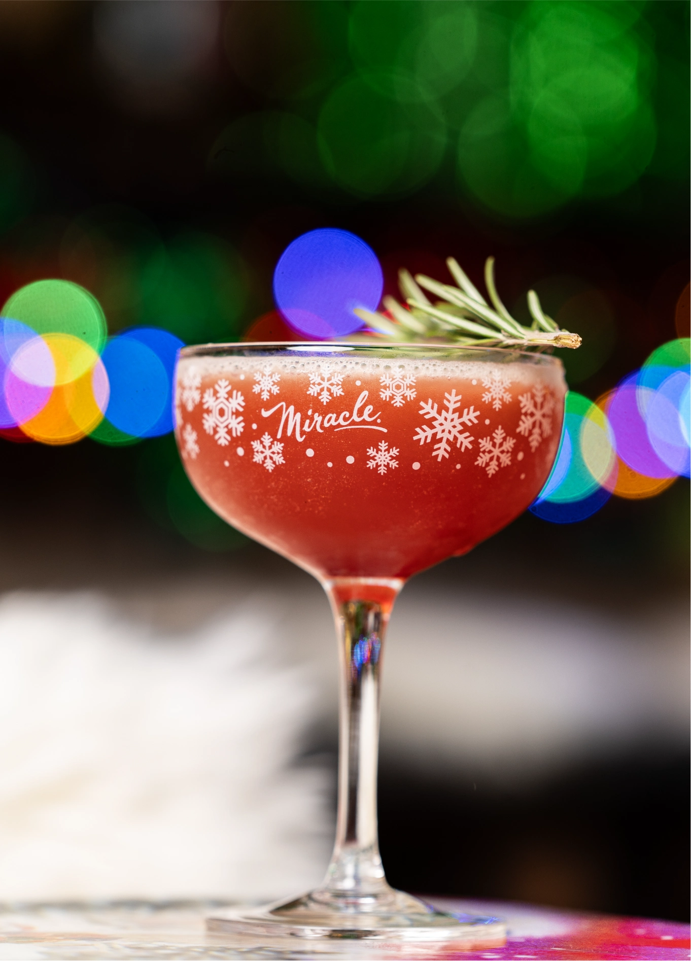 Festive Christmas cocktail at Miracle bar, London