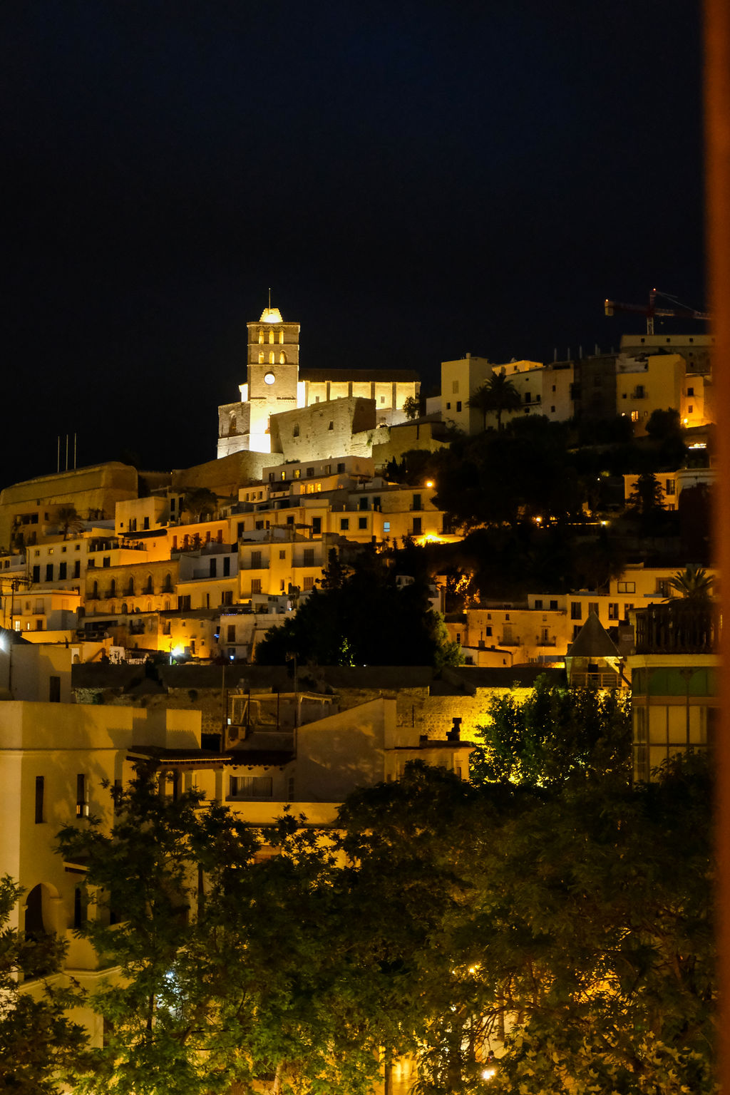 A beautifully night view of Ibiza