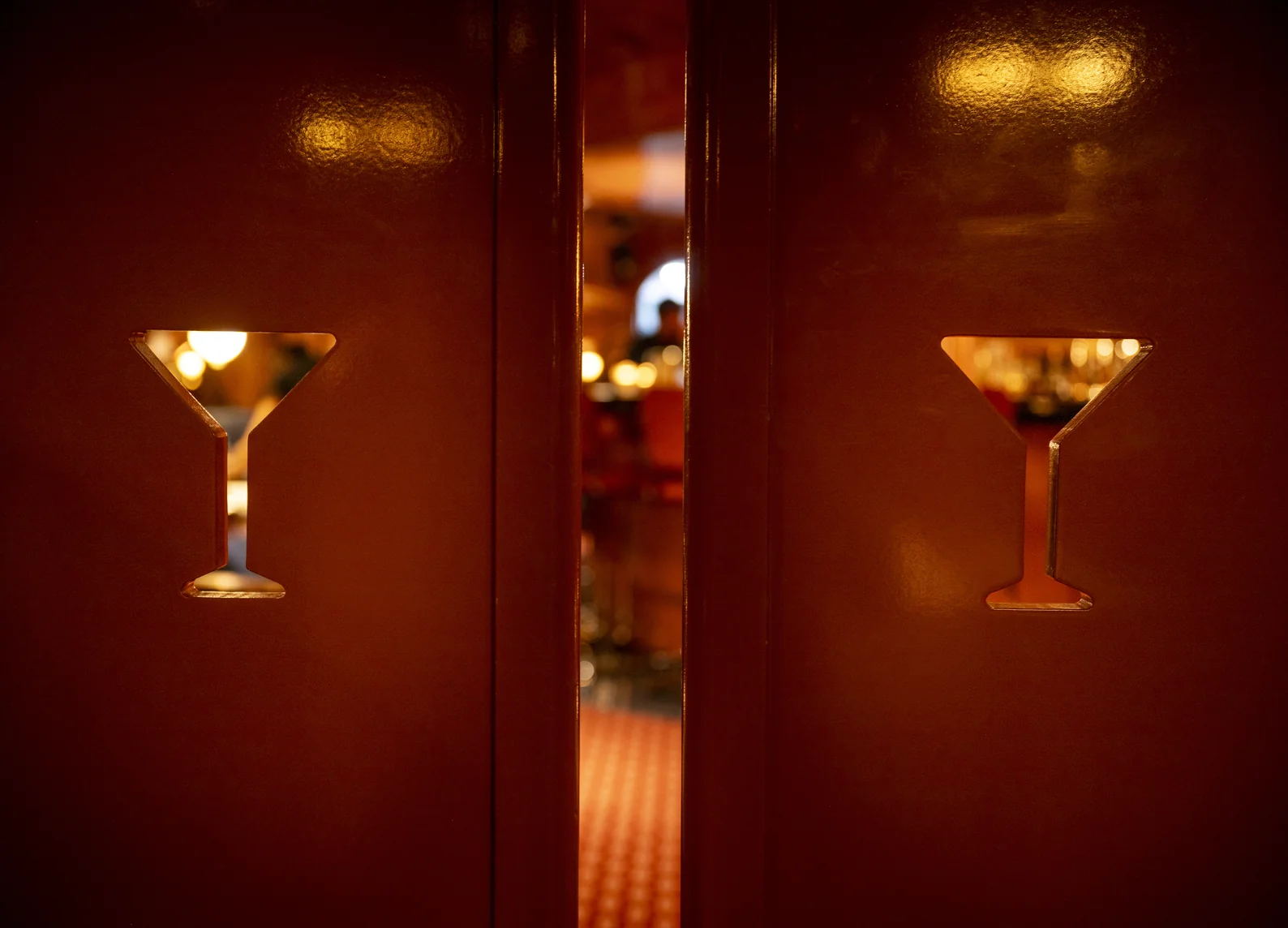 Interior design details featuring cocktail glasses at Experimental Group