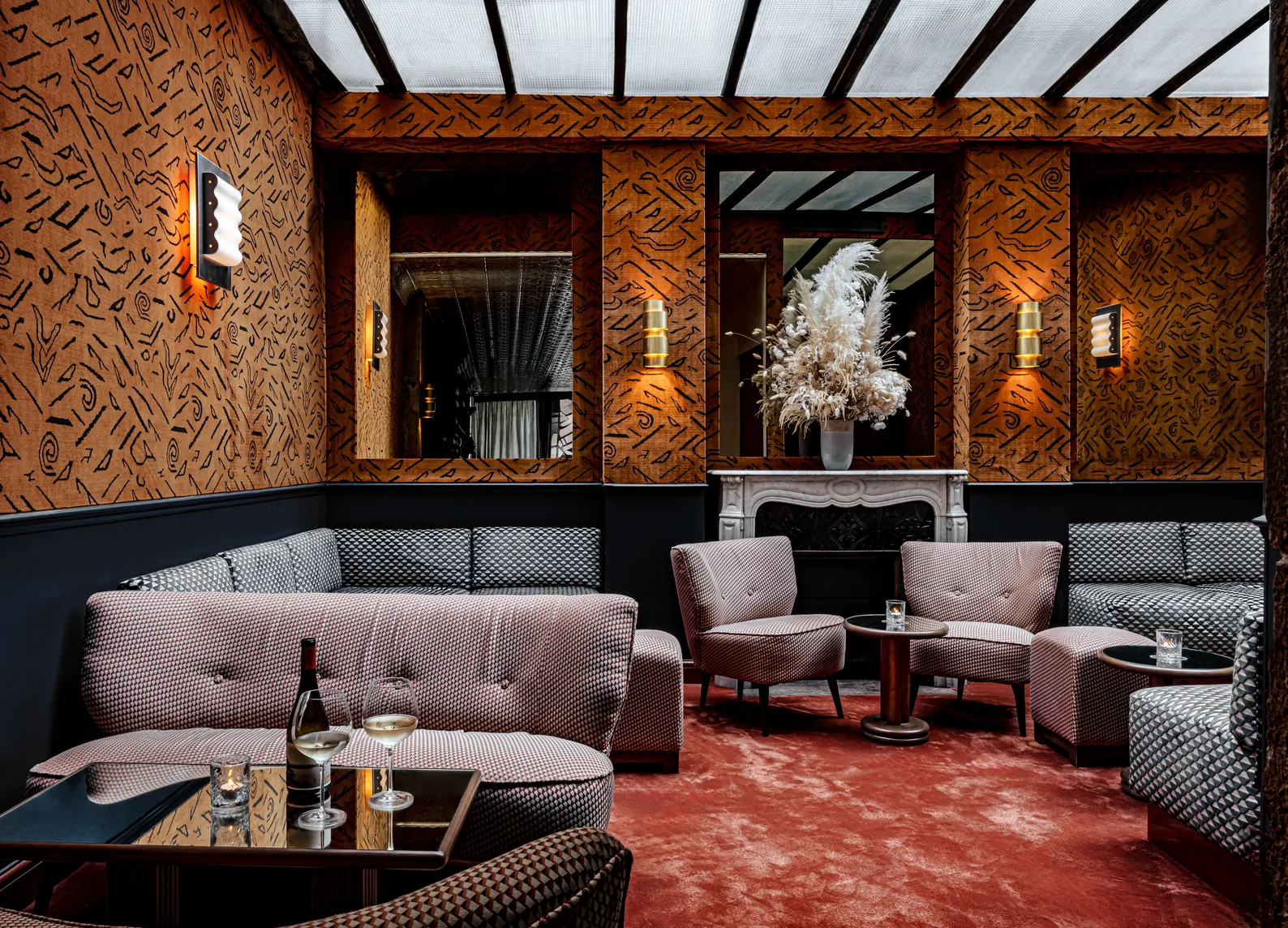 Luxurious lounge with a cozy atmosphere at an Experimental Group establishment