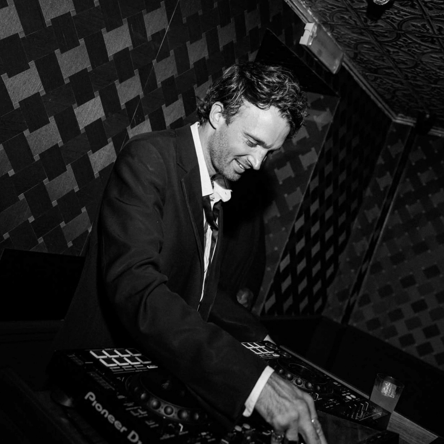 DJ Bernt playing tracks.