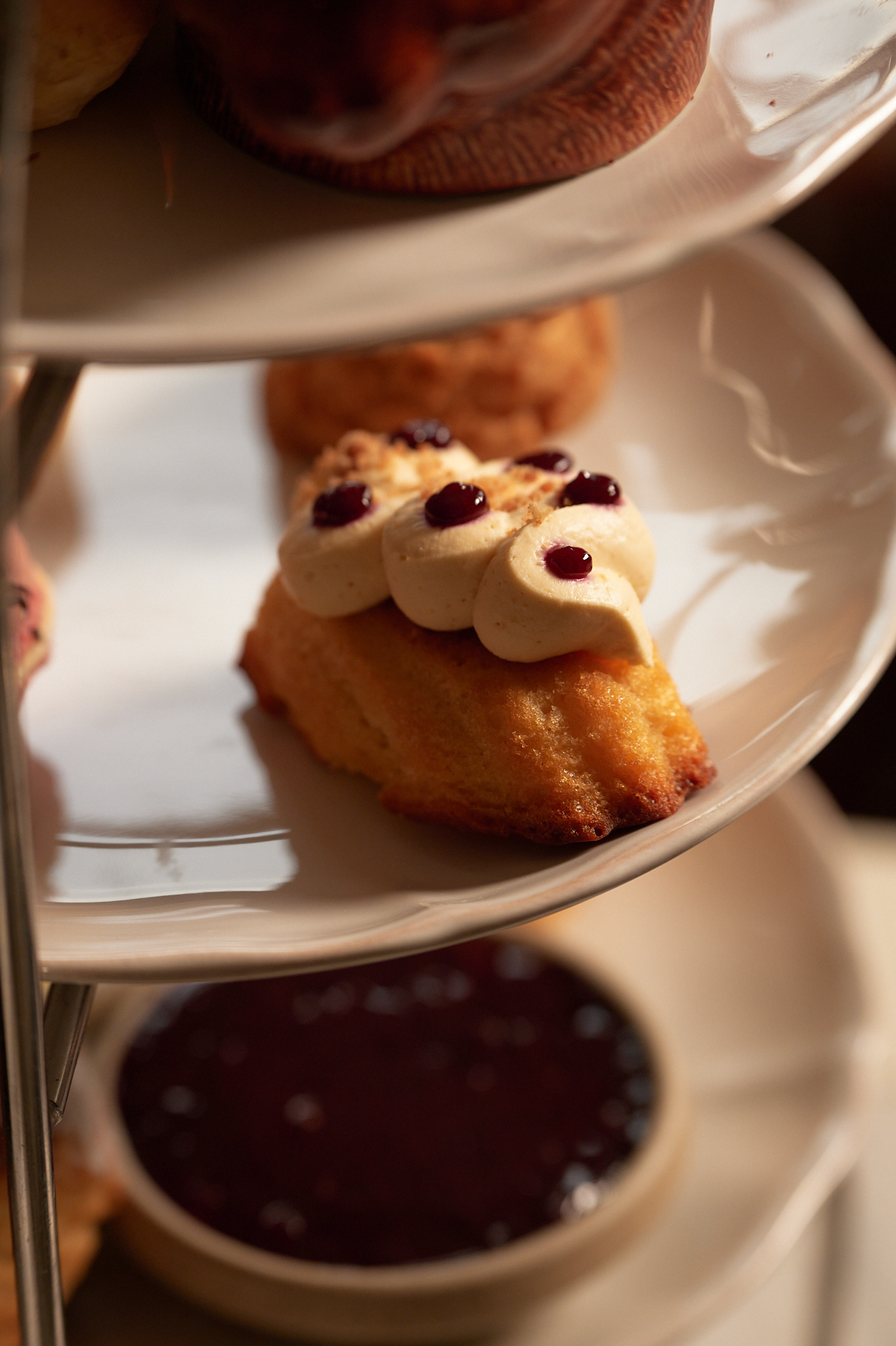 An afternoon tea table at Henri