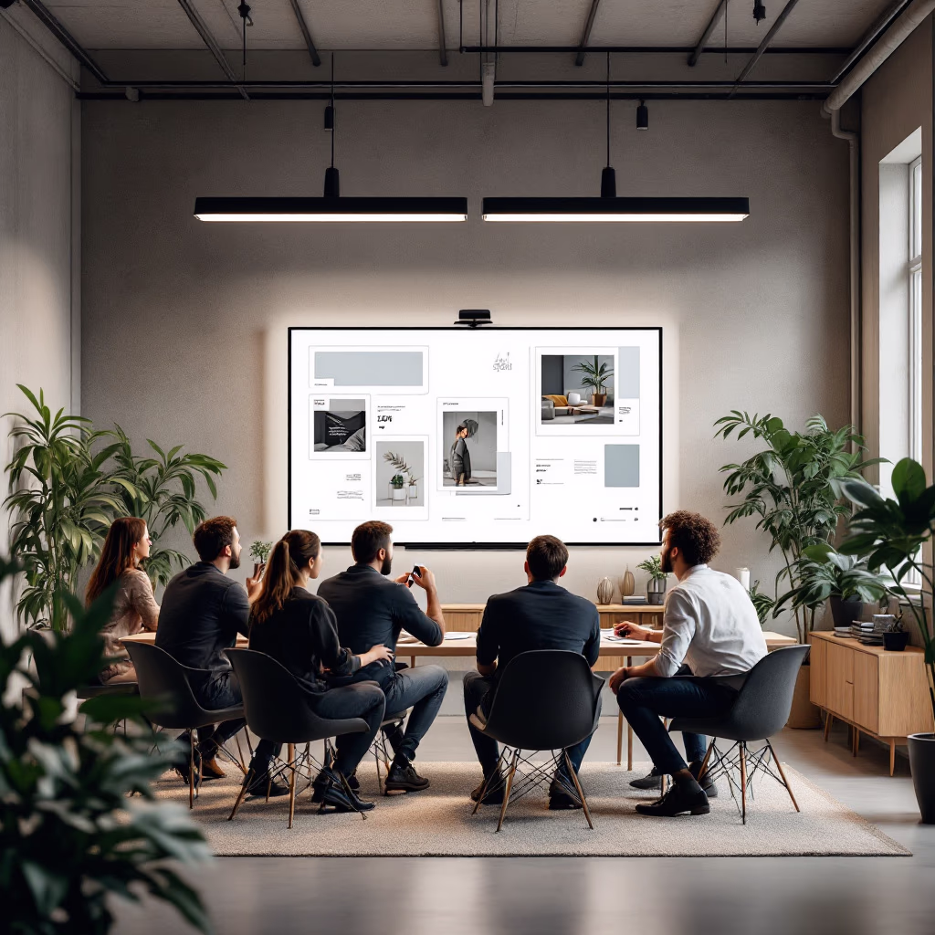 [team] image of teamwork in the studio (for a graphic design studio)