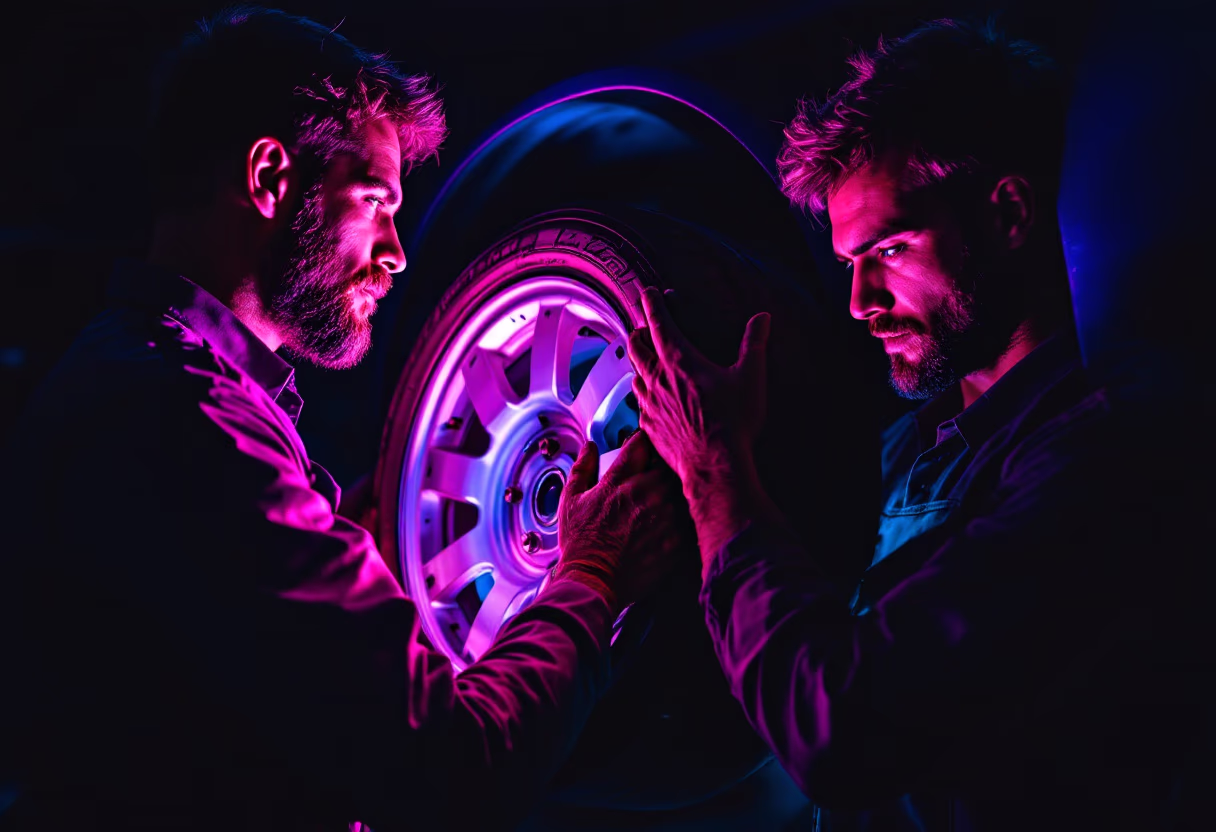 image of car tire rotation service