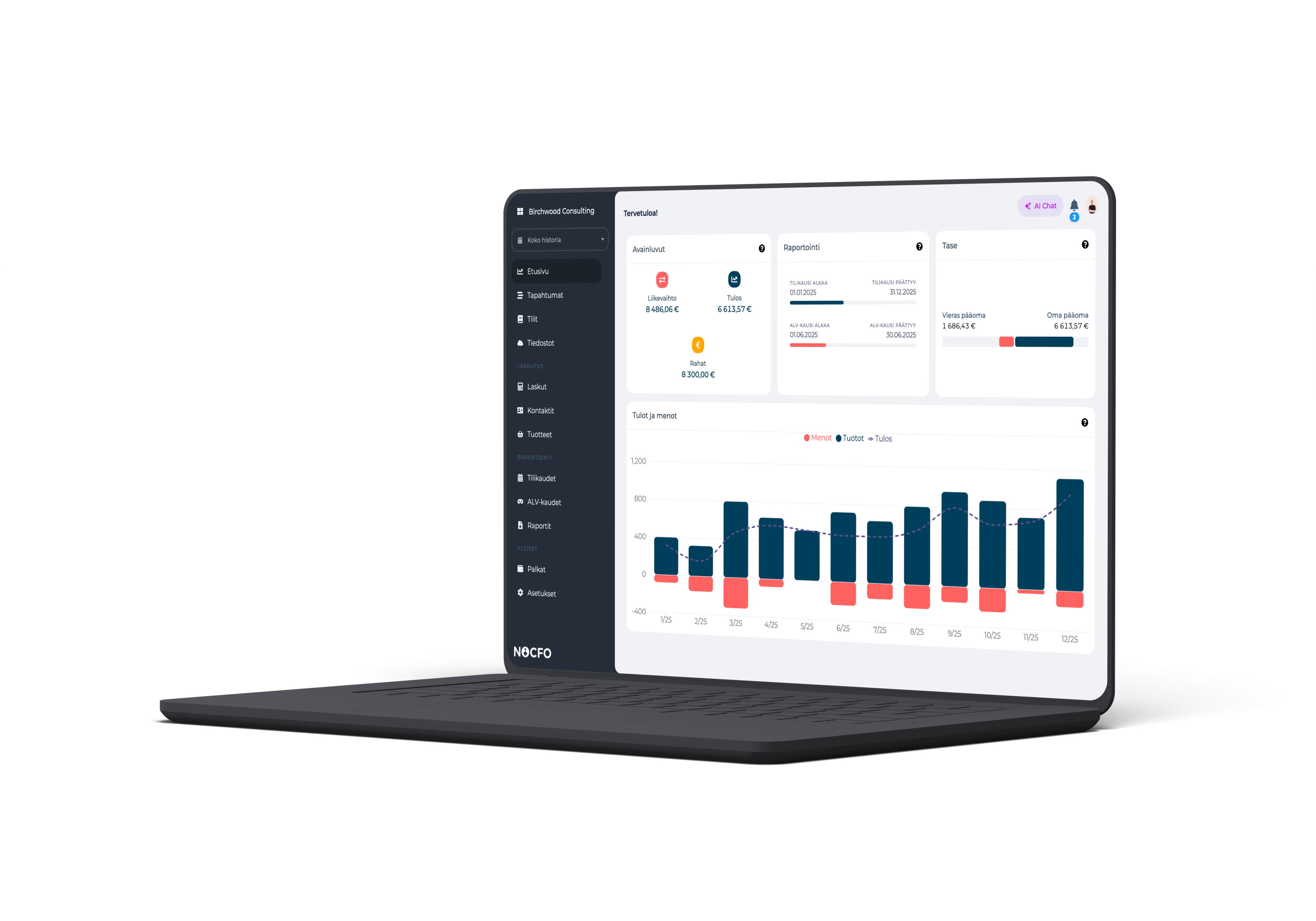 An image of Holvi cards and mobile app