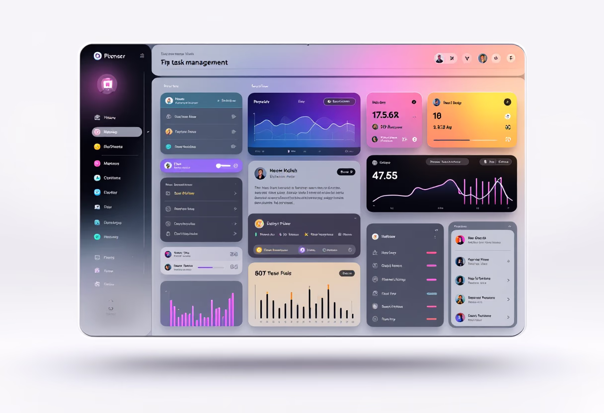 interface of task management module (for a productivity tools business)