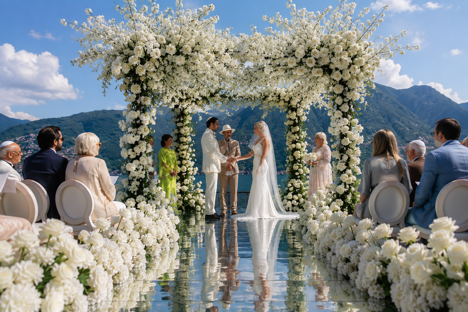 Elegant Lake Como Jewish wedding celebration
