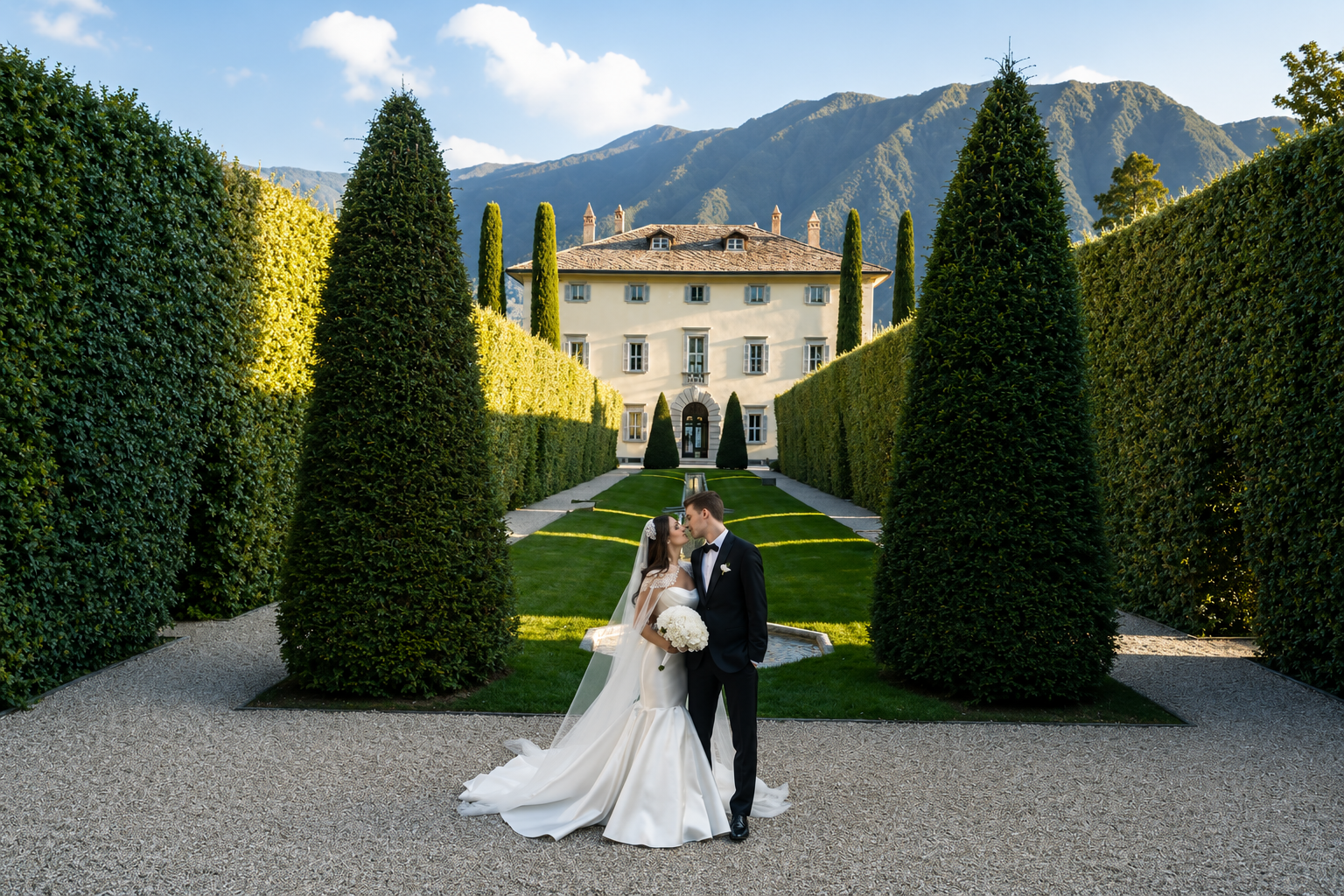 Villa Balbiano wedding couple kissing video thumbnail