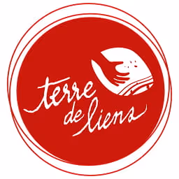 Logo de l'association Terre de Liens, partenaire soutenu par le Fonds de Dotation Api Restauration.