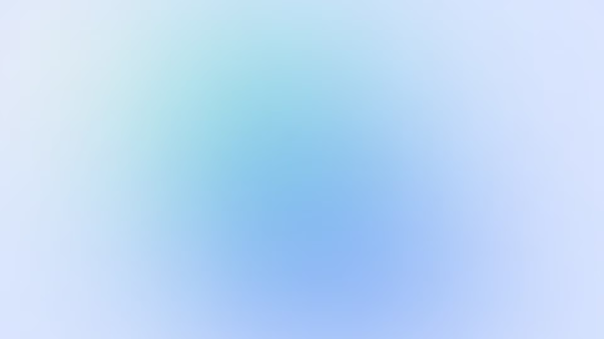 Sanfter Farbverlauf von Hellblau zu Blau mit einem Hauch von Grün in der Mitte.