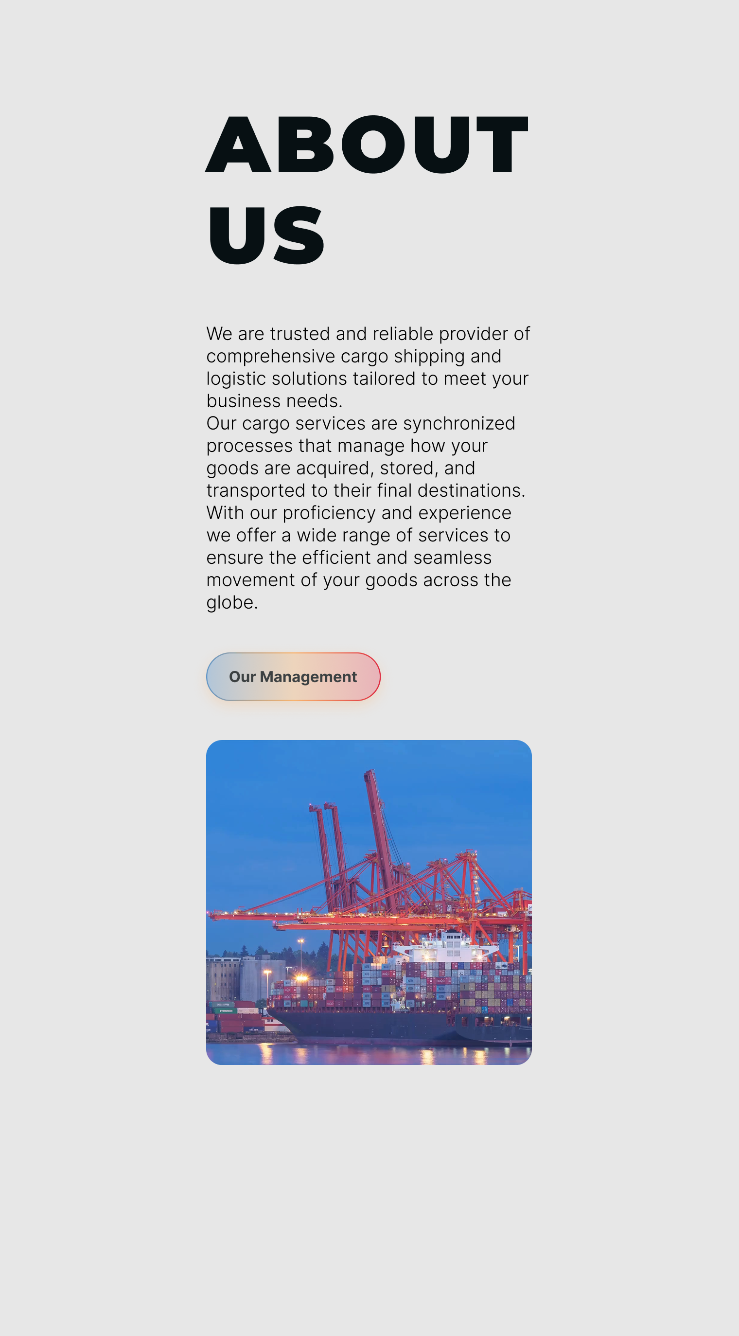 Container ship docked at port with cranes unloading cargo at dusk.