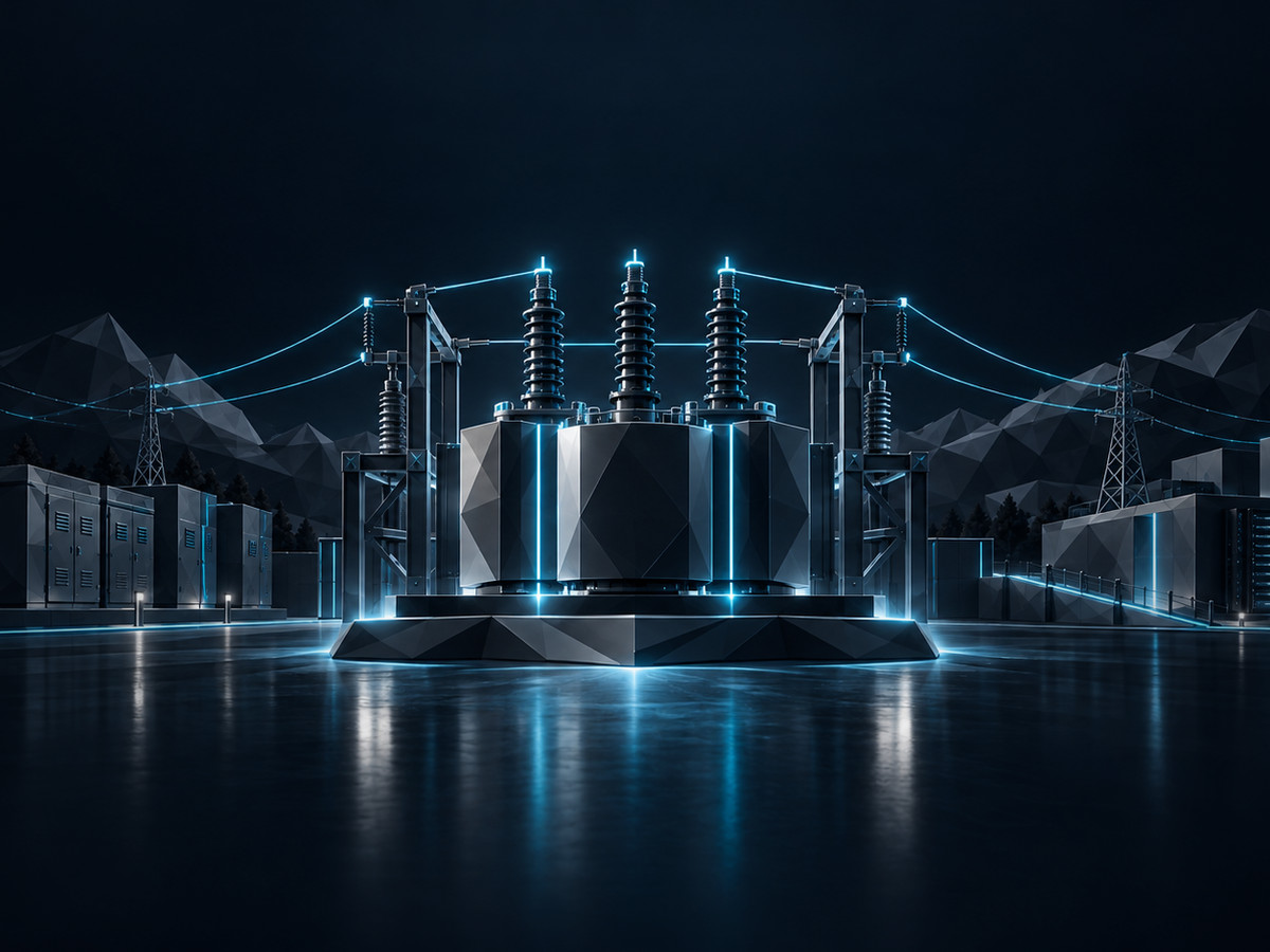 Data-center infrastructure representing large-scale power and electrical systems