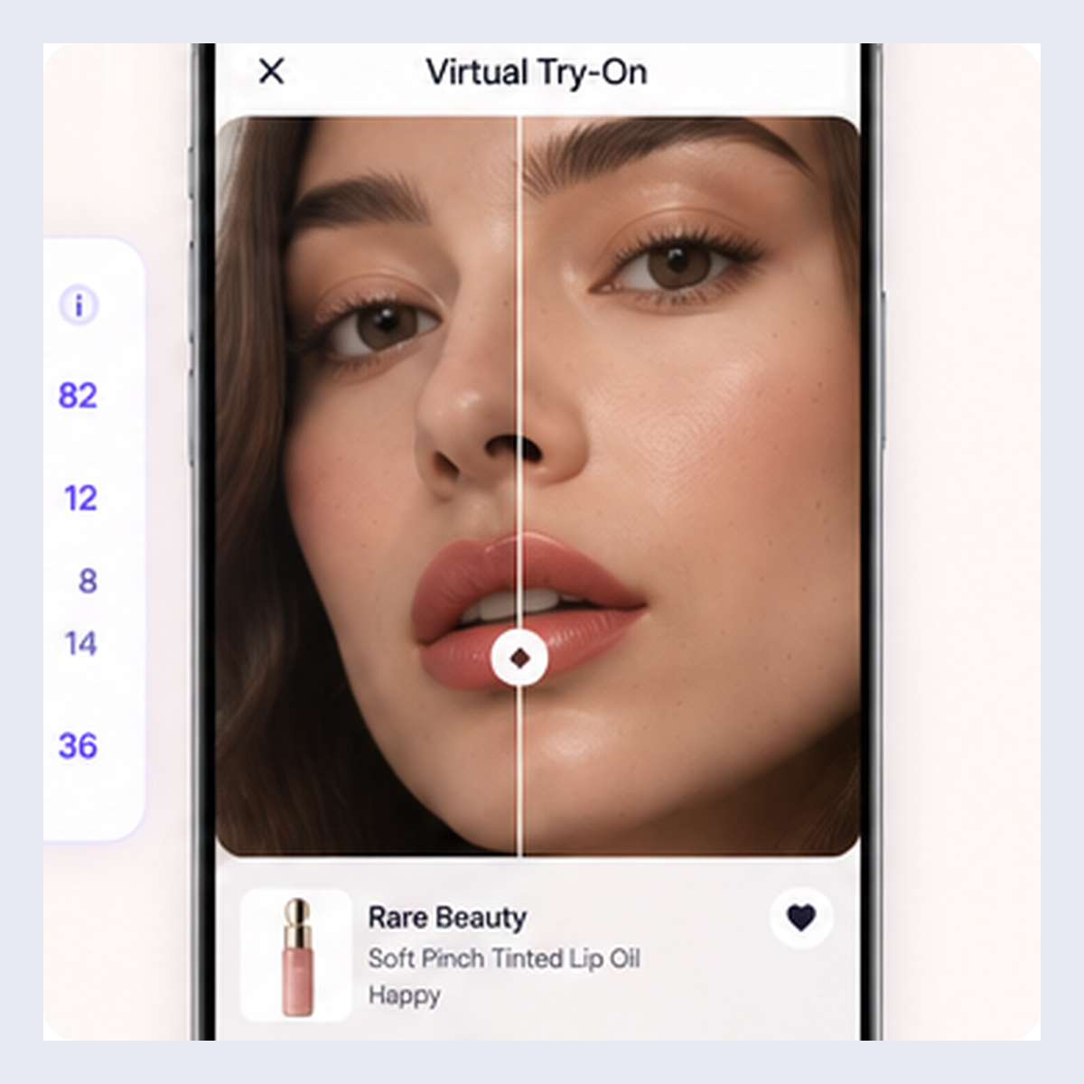 ARview virtual beauty try-on interface
