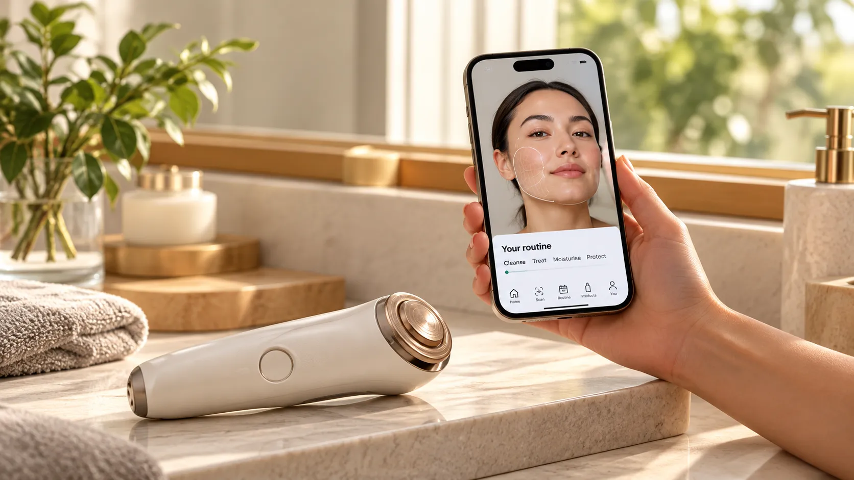 ARview skin analysis device experience connecting a skin scan to personalised routines and commerce