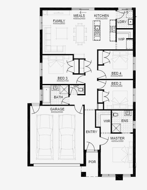 Floor Plan of "The Aspire"
