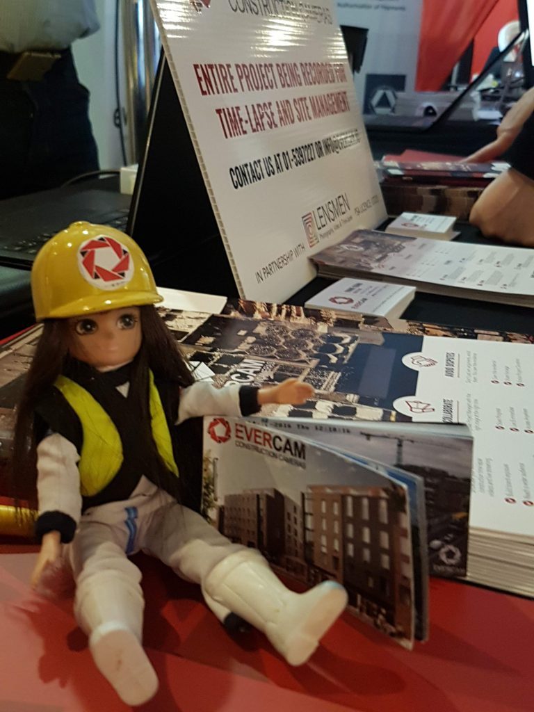 Lottie was there to answer any question about construction cameras. 