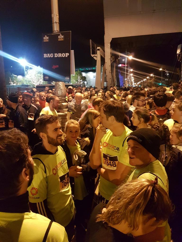 Evercam team with all the participants in Run in the Dark Dublin