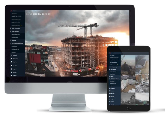 Evercam construction cameras available on all devices