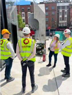 Evercam employees in a construction site