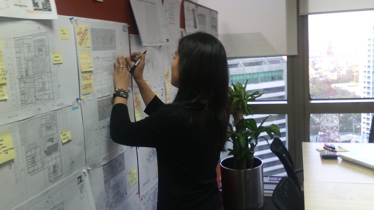 Mia during training on product management