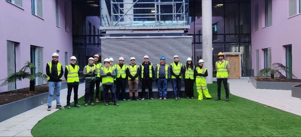 Halim with Evercam Construction Cameras colleagues at a client