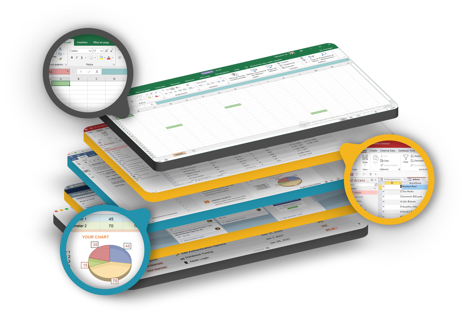 empilement d'applications