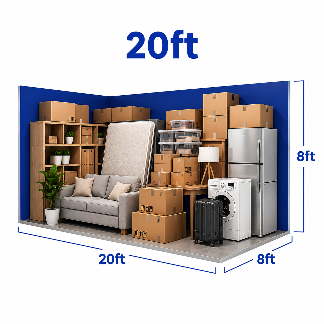 Roma storage container size