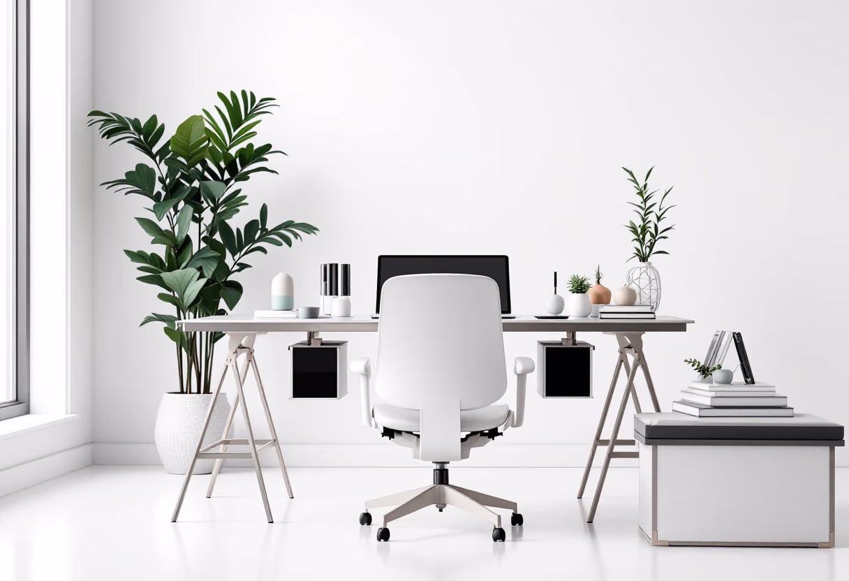 [background image] image of tech workspace (for an ai developer tools)