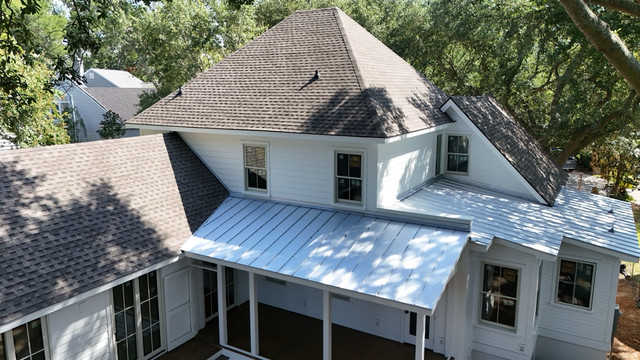 Standing Seam Metal & Architectural Shingle Combo Roof Replacement