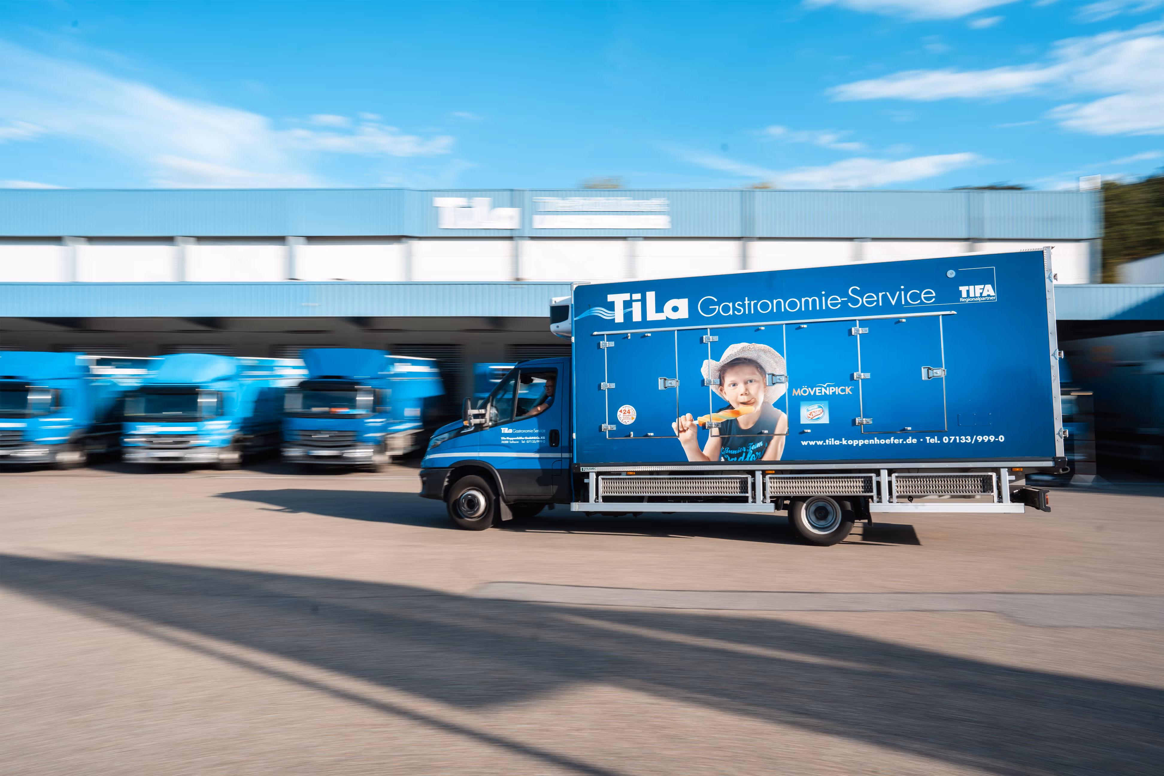 Ein moderner Fuhrpark ermöglicht TiLa eine zuverlässige und termingerechte Belieferung der Gastronomie.