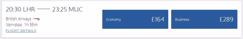 Observons la première recherche pour les prix d'un vol Paris-Tunis d'avril 2022.