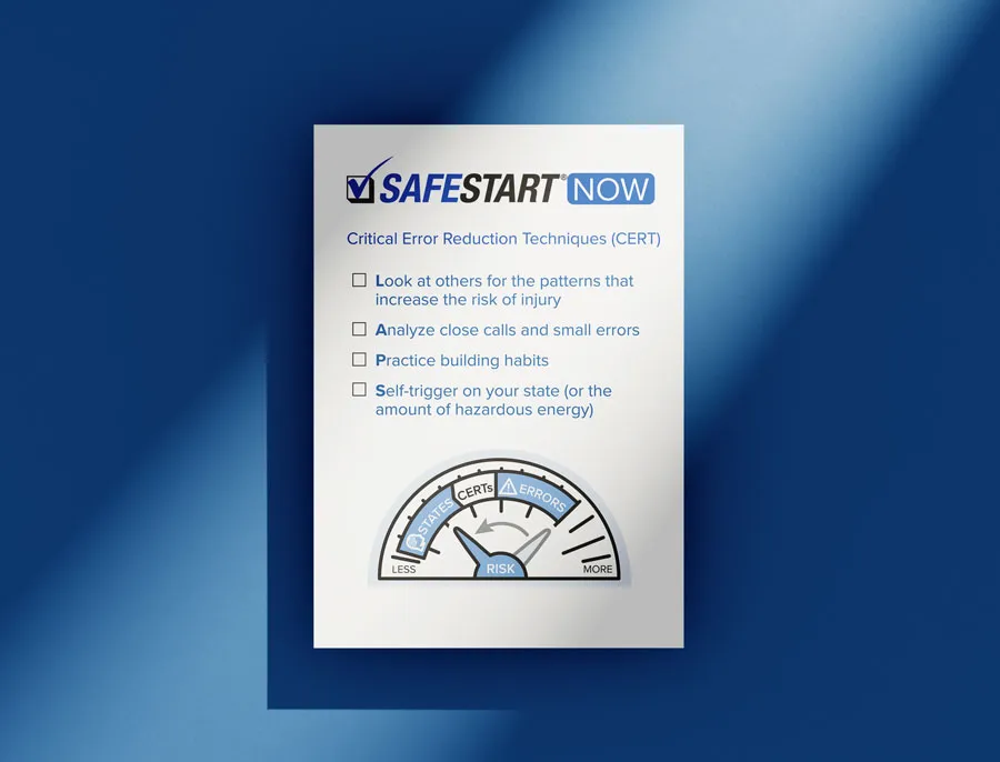 SafeStart CERTs Critical Error Reduction Techniques Card