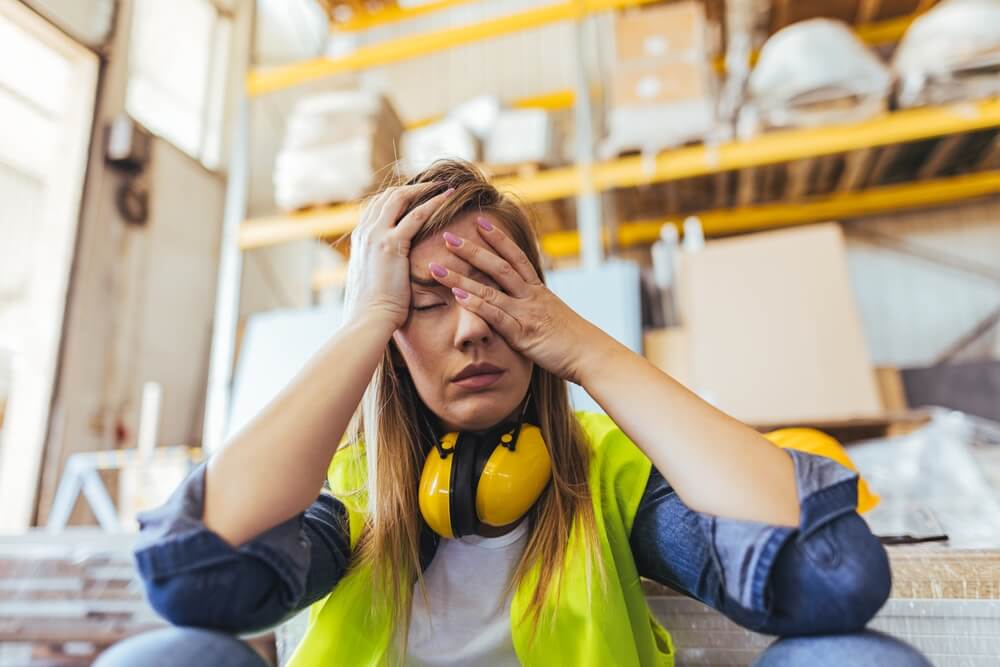 fatigued safety worker