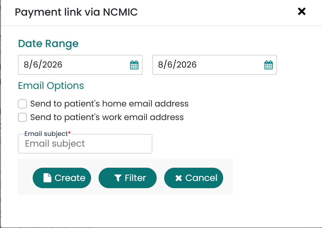 NCMIC payment link generator