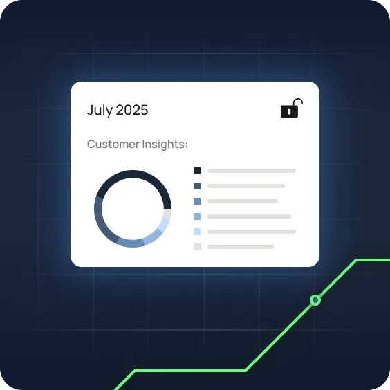 Rising graph representing an exclusive investment program with structured, high-growth strategies