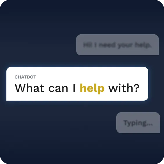 Chatbot conversation interface with client messages blurred
