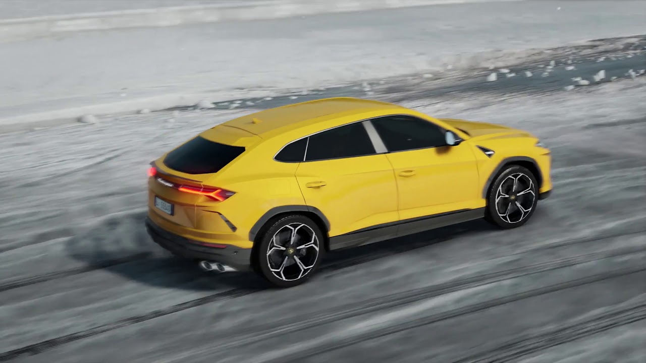 A car from The Grand Tour on a professionally prepared ice track in Åre, Sweden