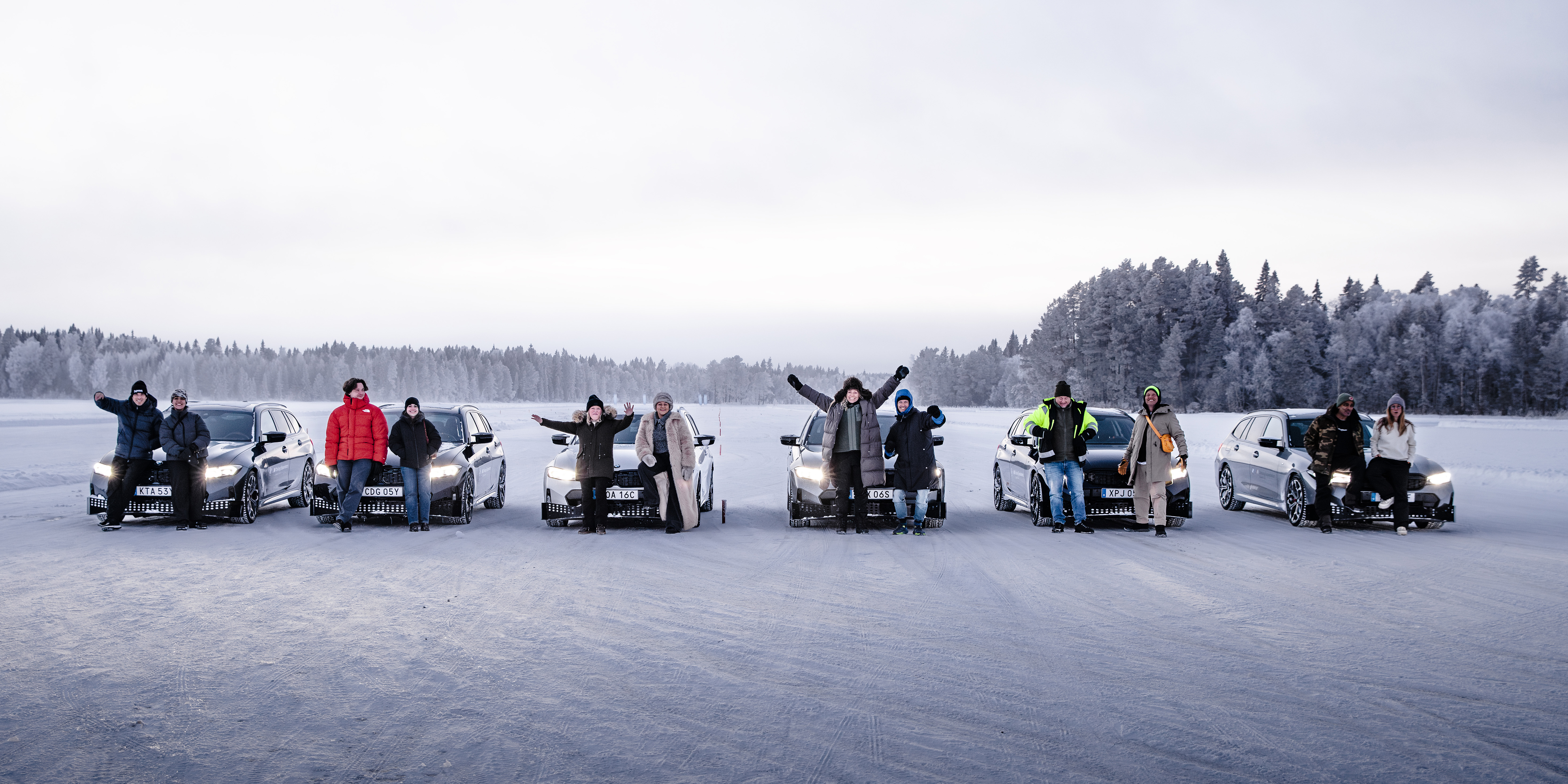 A BMW on a professionally prepared ice track in Kall/Åre, Sweden