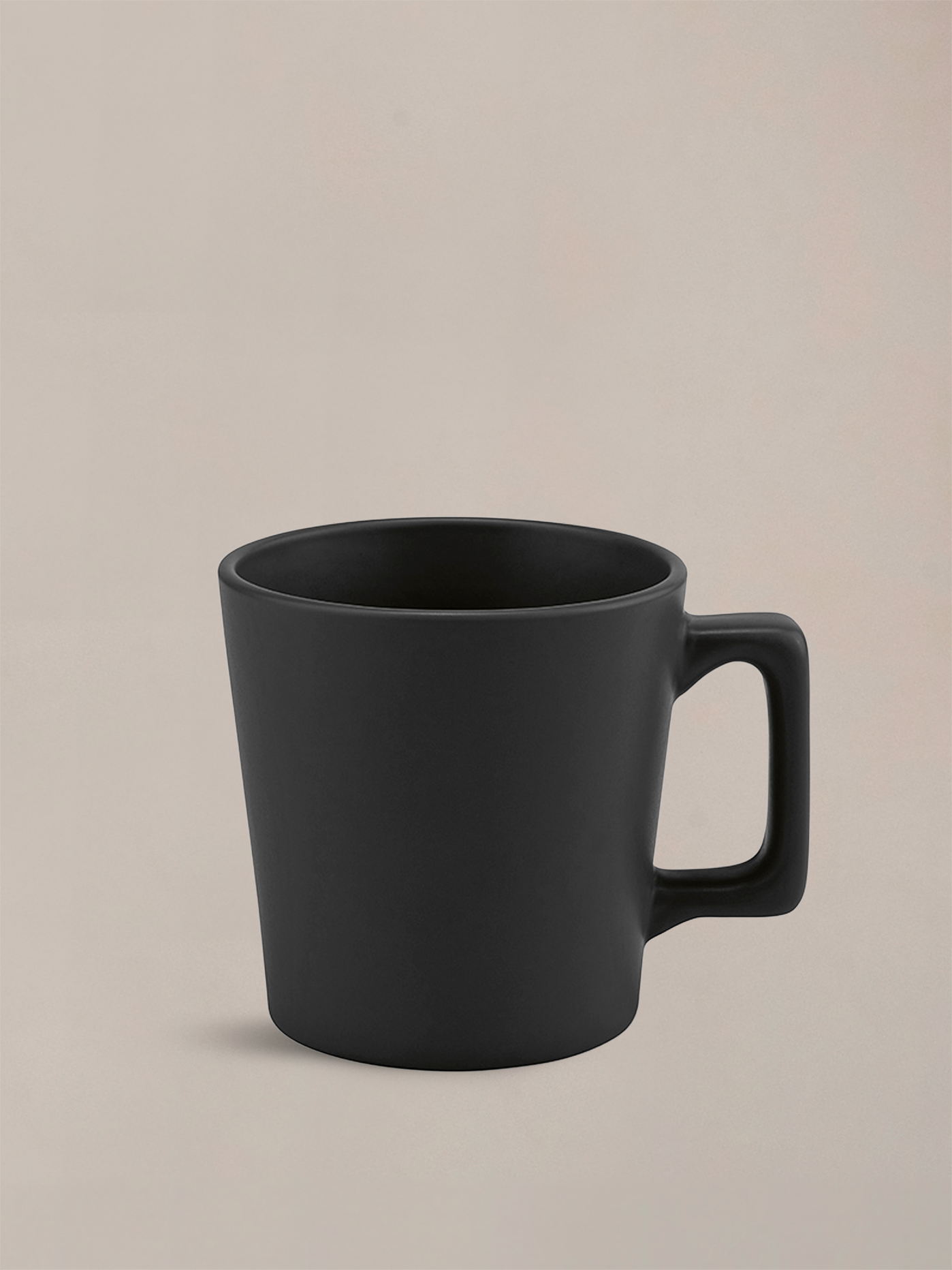 A ceramic mug with a smooth matte finish and a clean, modern feel.