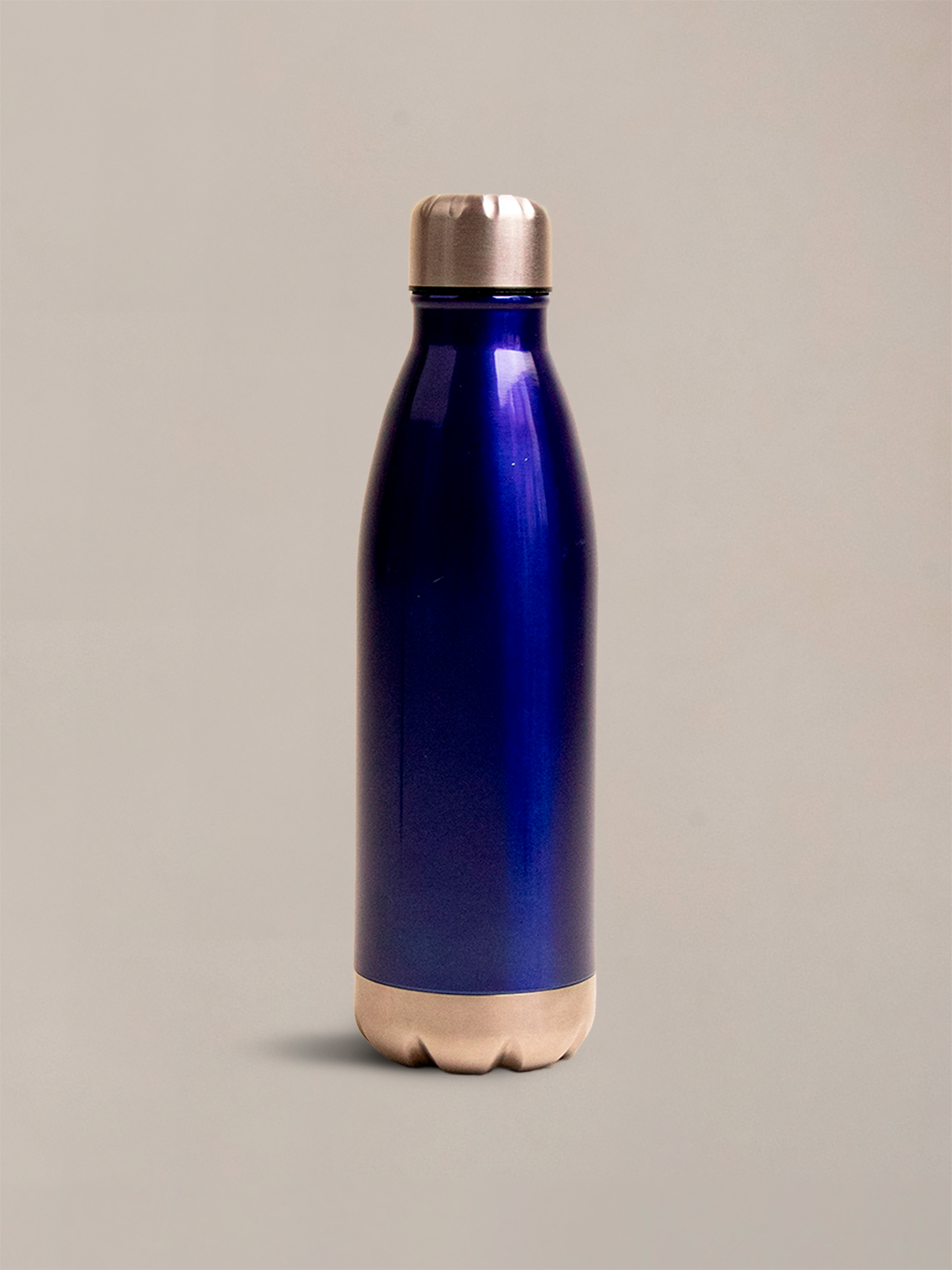 A stainless-steel bottle with a sleek, premium finish, perfect for laser engraving and customizing with your team colors.