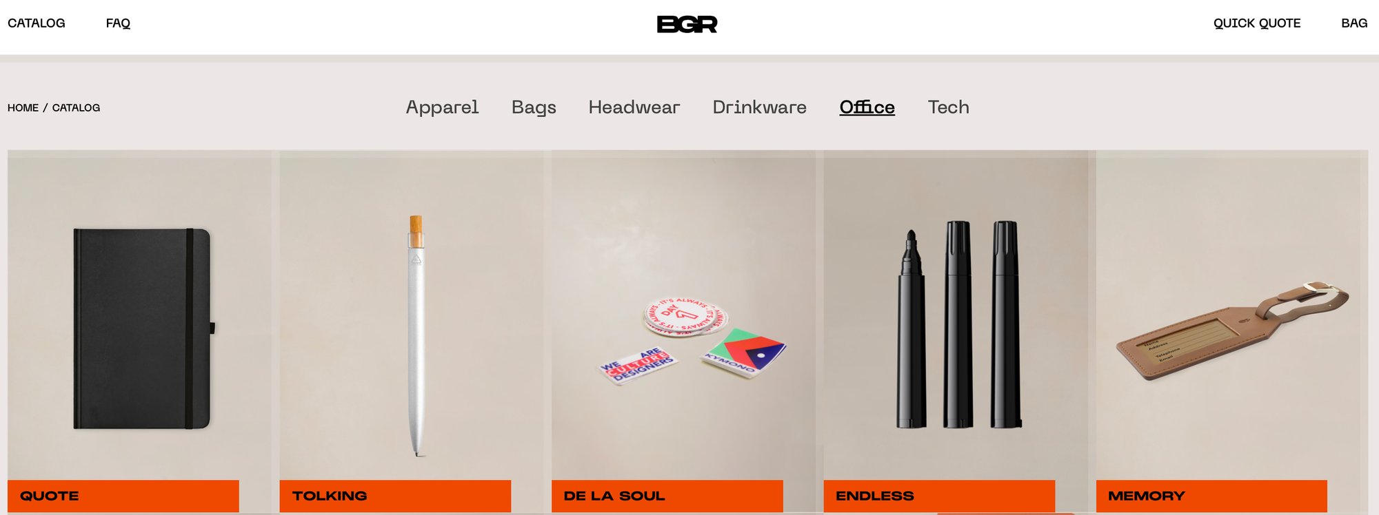 Banger custom office and accessory swag from the catalog