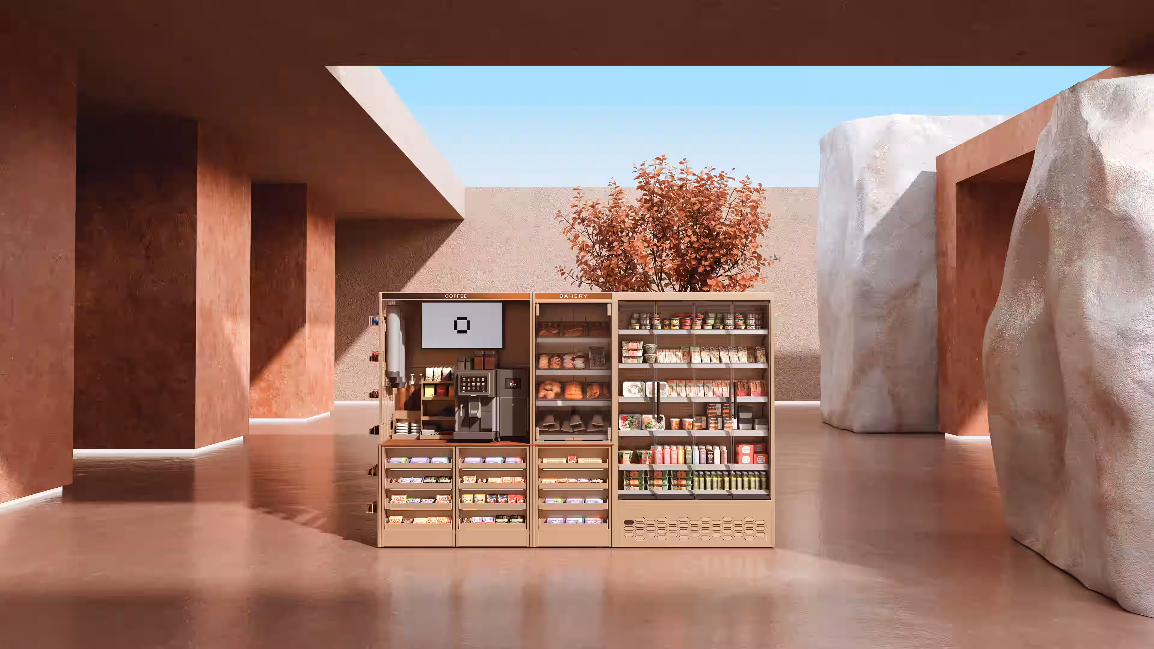 ModEx 3D scene 01 — retail environment view 1