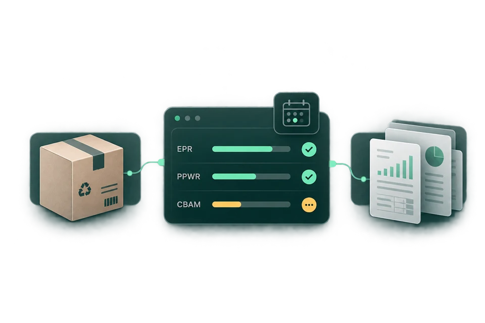 Environmental reporting dashboard for EPR, PPWR and CBAM