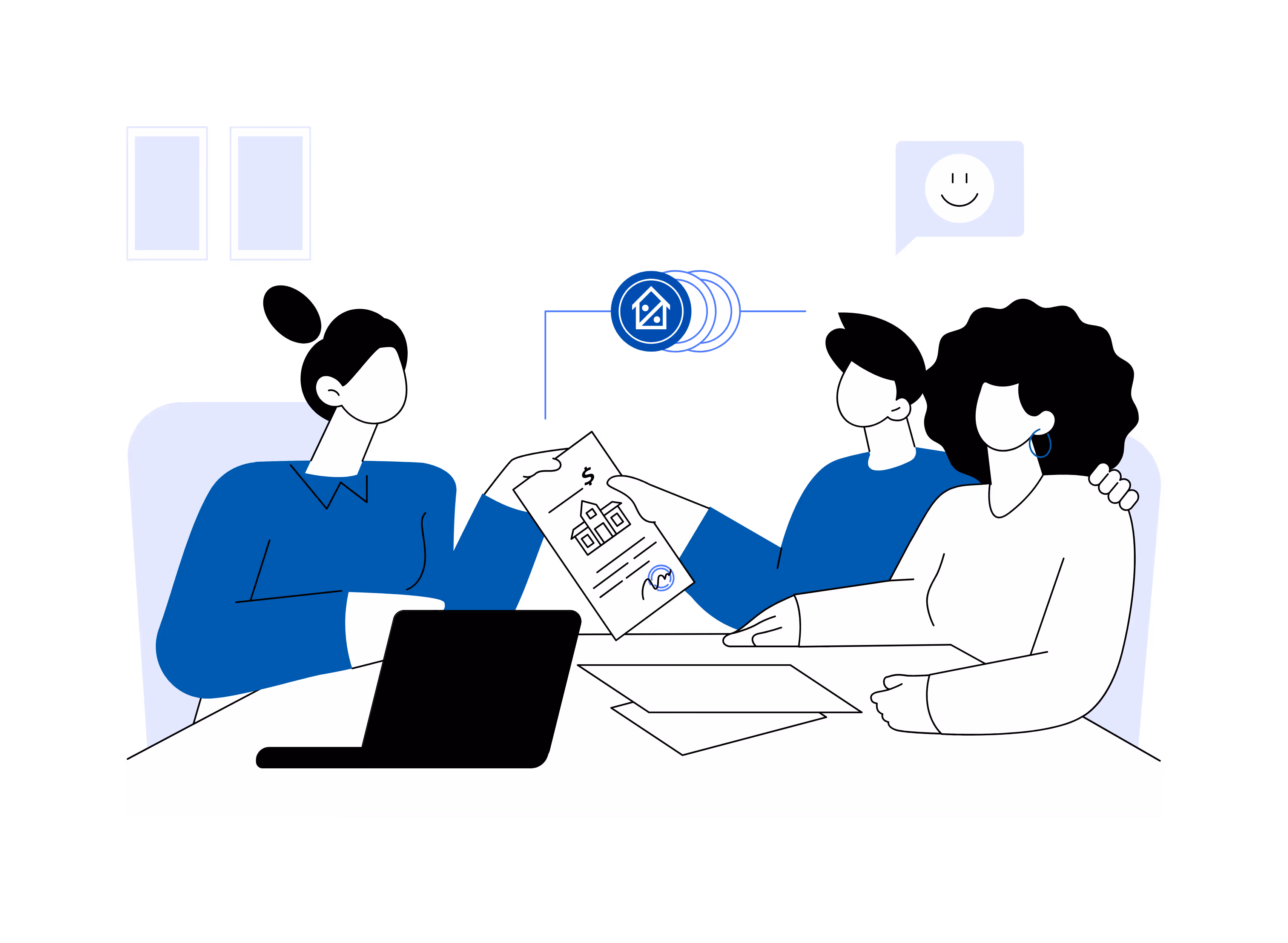 Agent guiding clients through quick application process