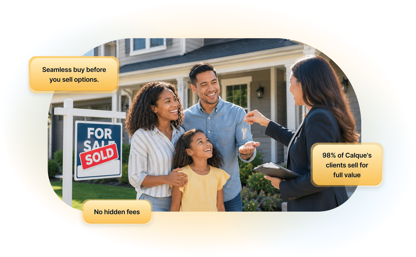 Homeowners signing agreement with lender support