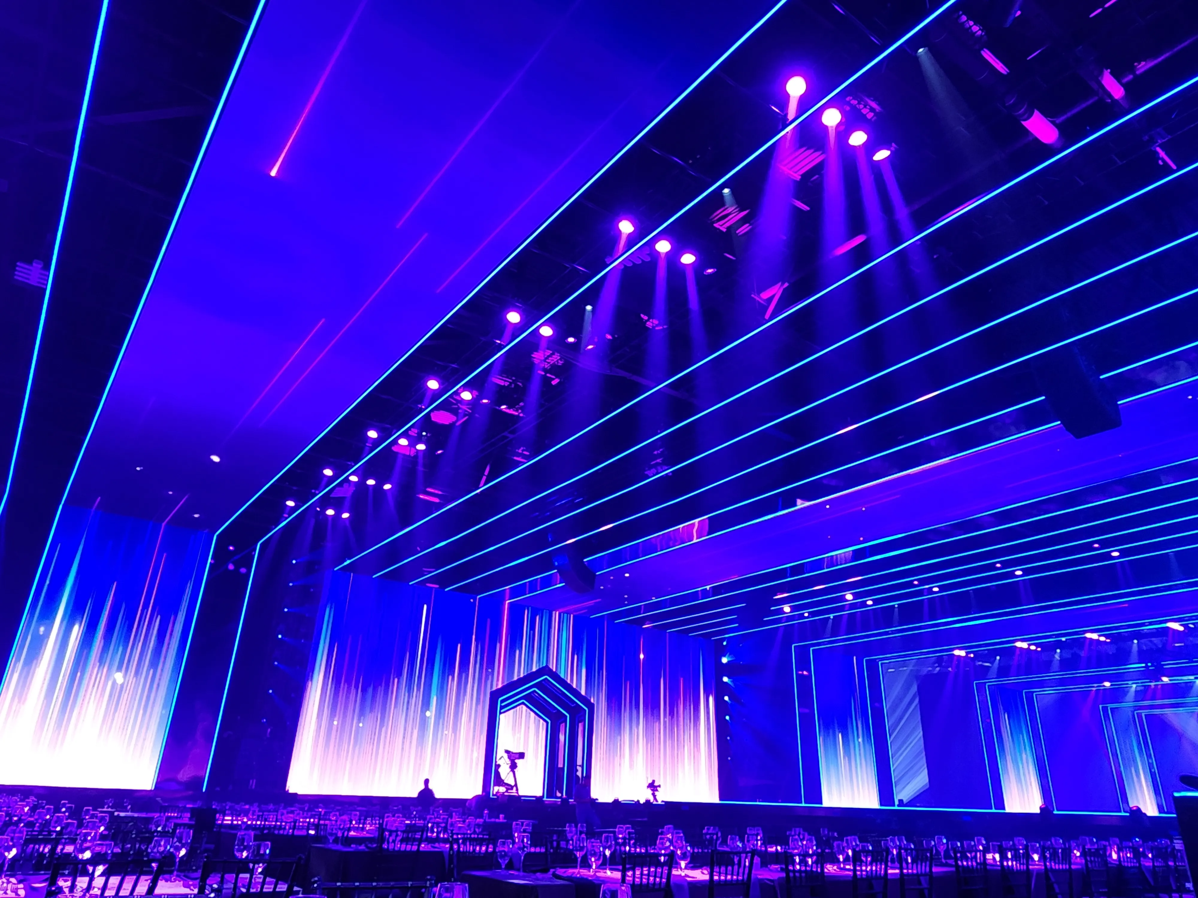 A marvelous production design by Nathan Paul Taylor with literally kilometers of Edgelight suspended overhead, built into custom scenic pieces and embedded into the stage.  This was our first installation featuring our unique suspended LED solution.