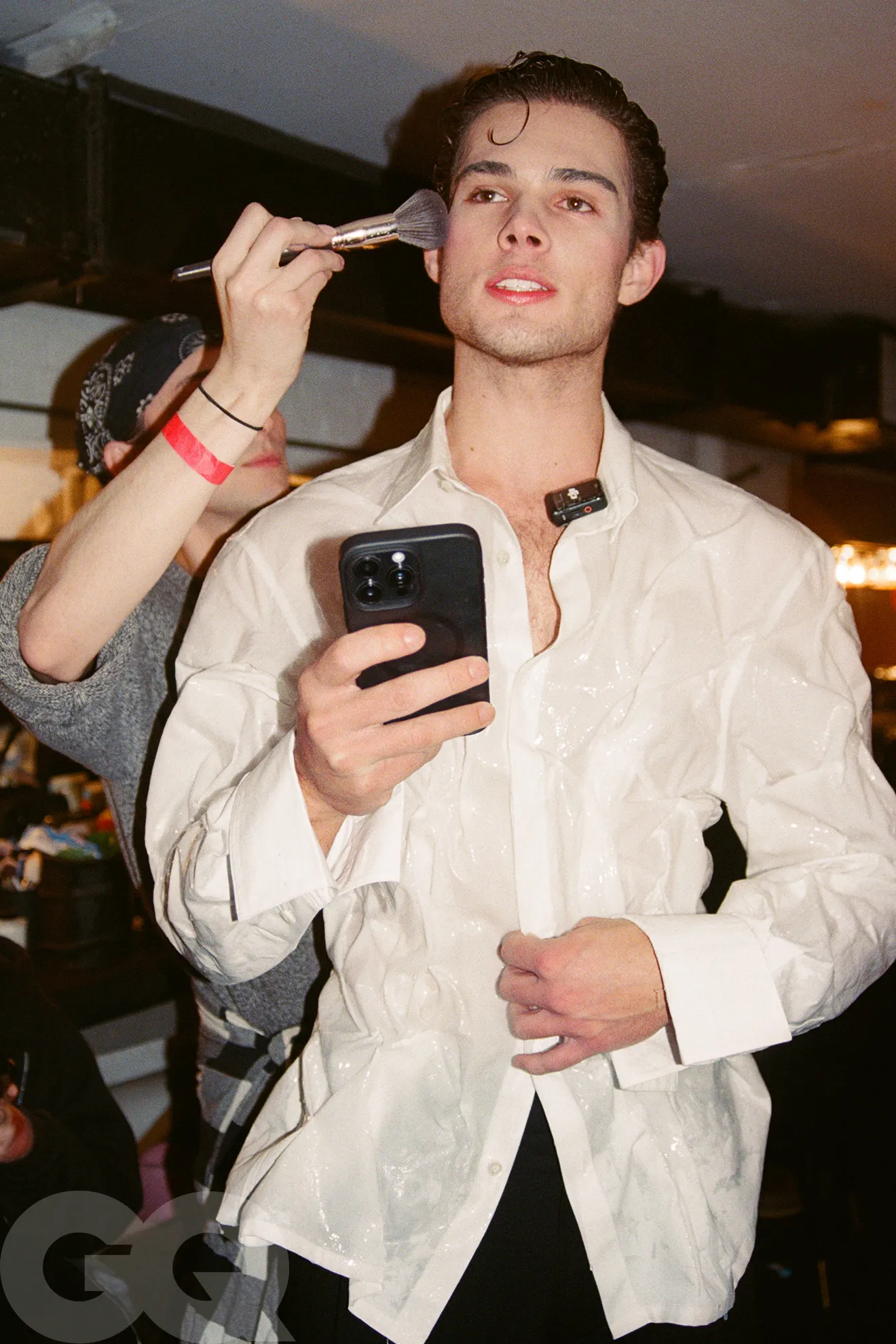 Clavicular gets his makeup retouched