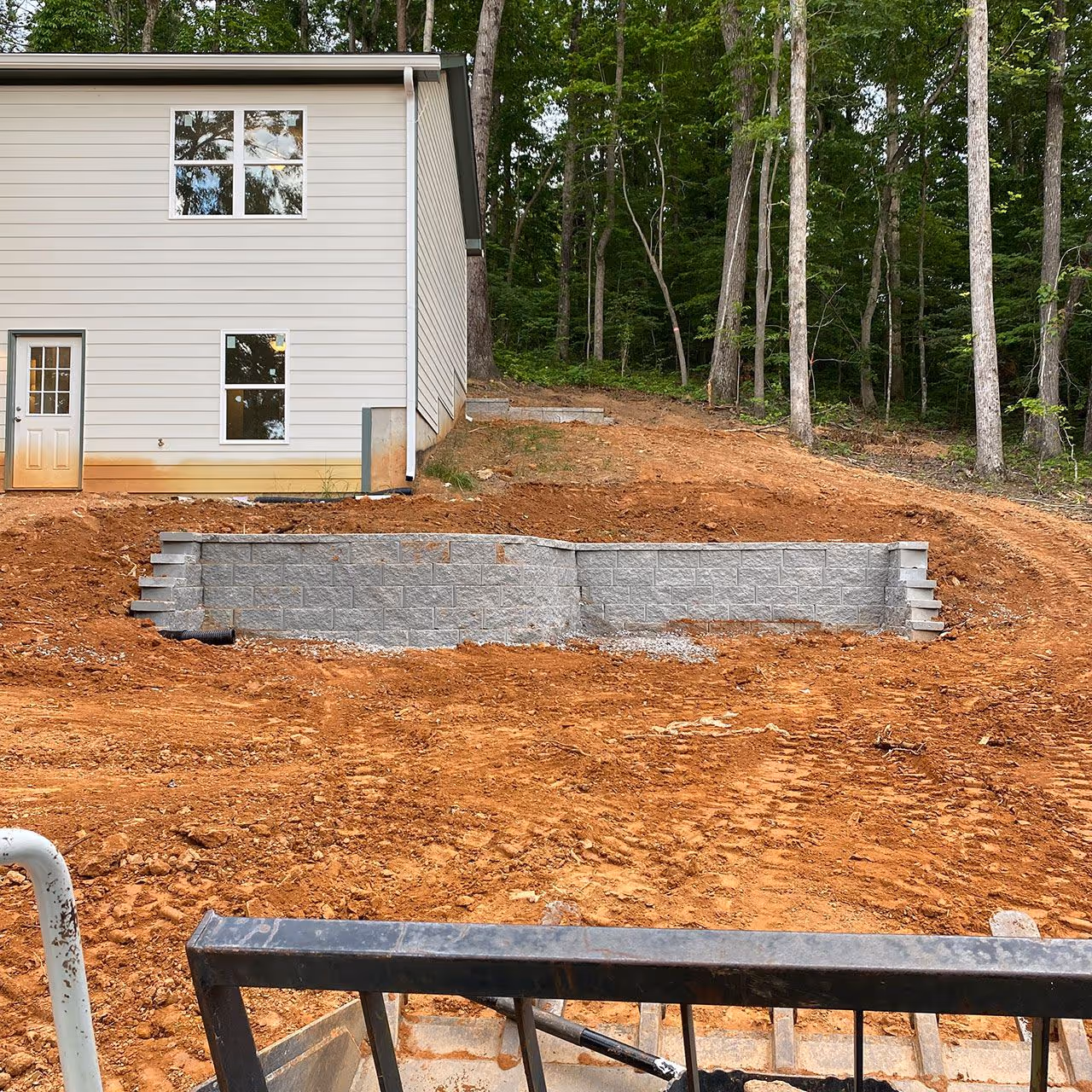 Retaining wall construction by Georgia Pro Scapes